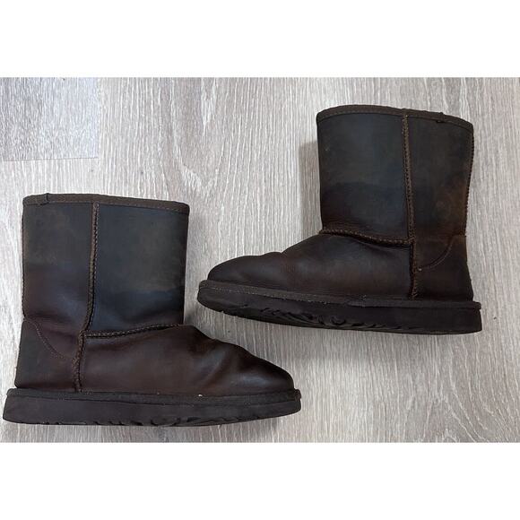 UGG Australian Bomber Short Boots|Dark‎ Brown|Sz 4 - Picture 7 of 8